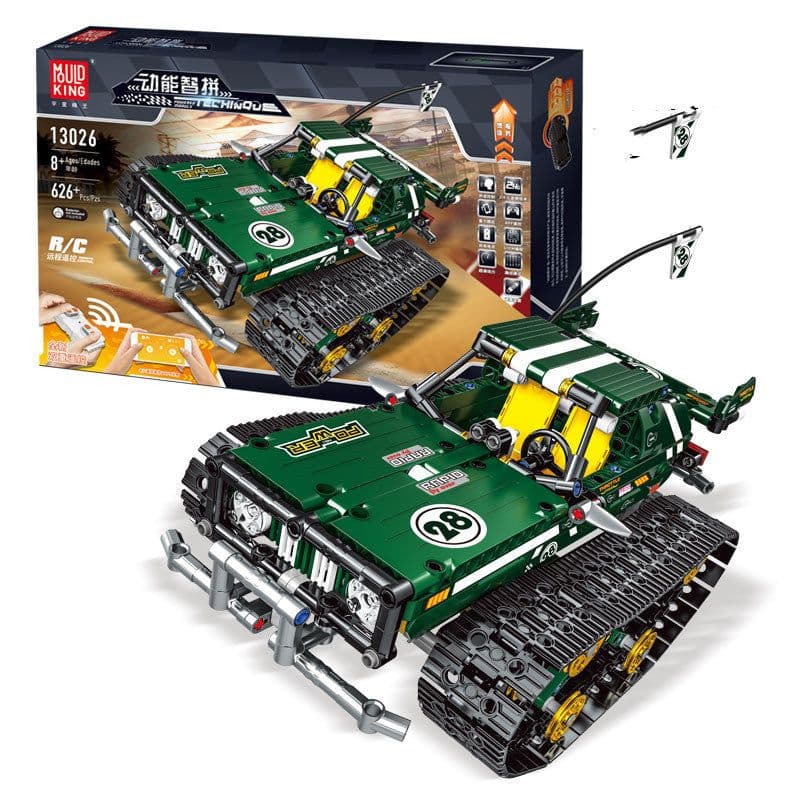 image-Remote Control Car Tracked Programming Racing Children Assembling