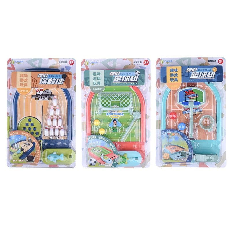 image-Table Game Children Catapult Bowling Football Basketball Toy