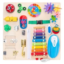 image-Montessori Busy Board Teaching Aids Early Childhood Education Puzzle