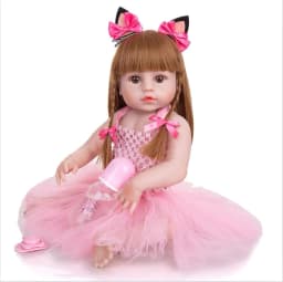 image-KEIUMI 48cm Full Silicone Girl Reborn Baby Simulation Baby Reborn Baby