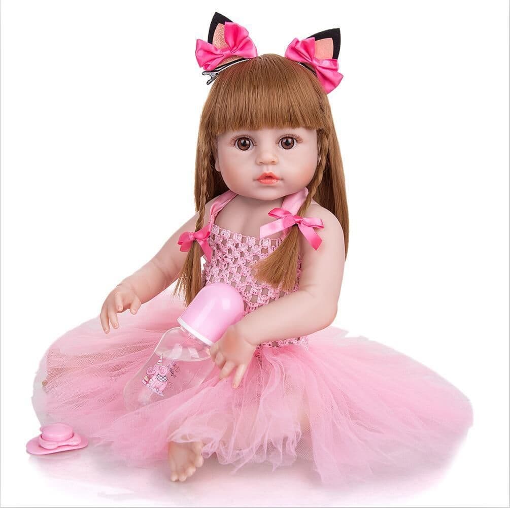 image-KEIUMI 48cm Full Silicone Girl Reborn Baby Simulation Baby Reborn Baby