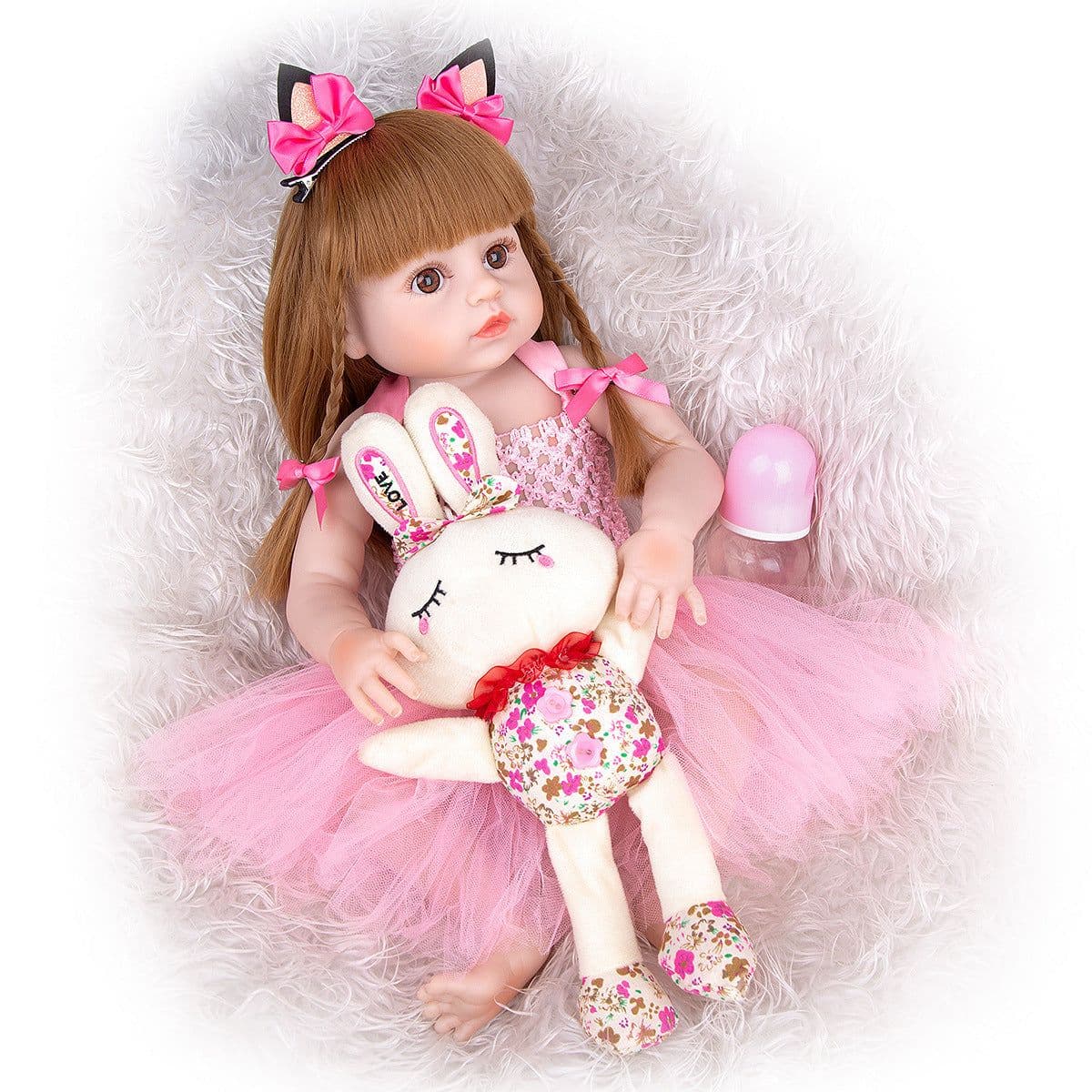 image-KEIUMI 48cm Full Silicone Girl Reborn Baby Simulation Baby Reborn Baby