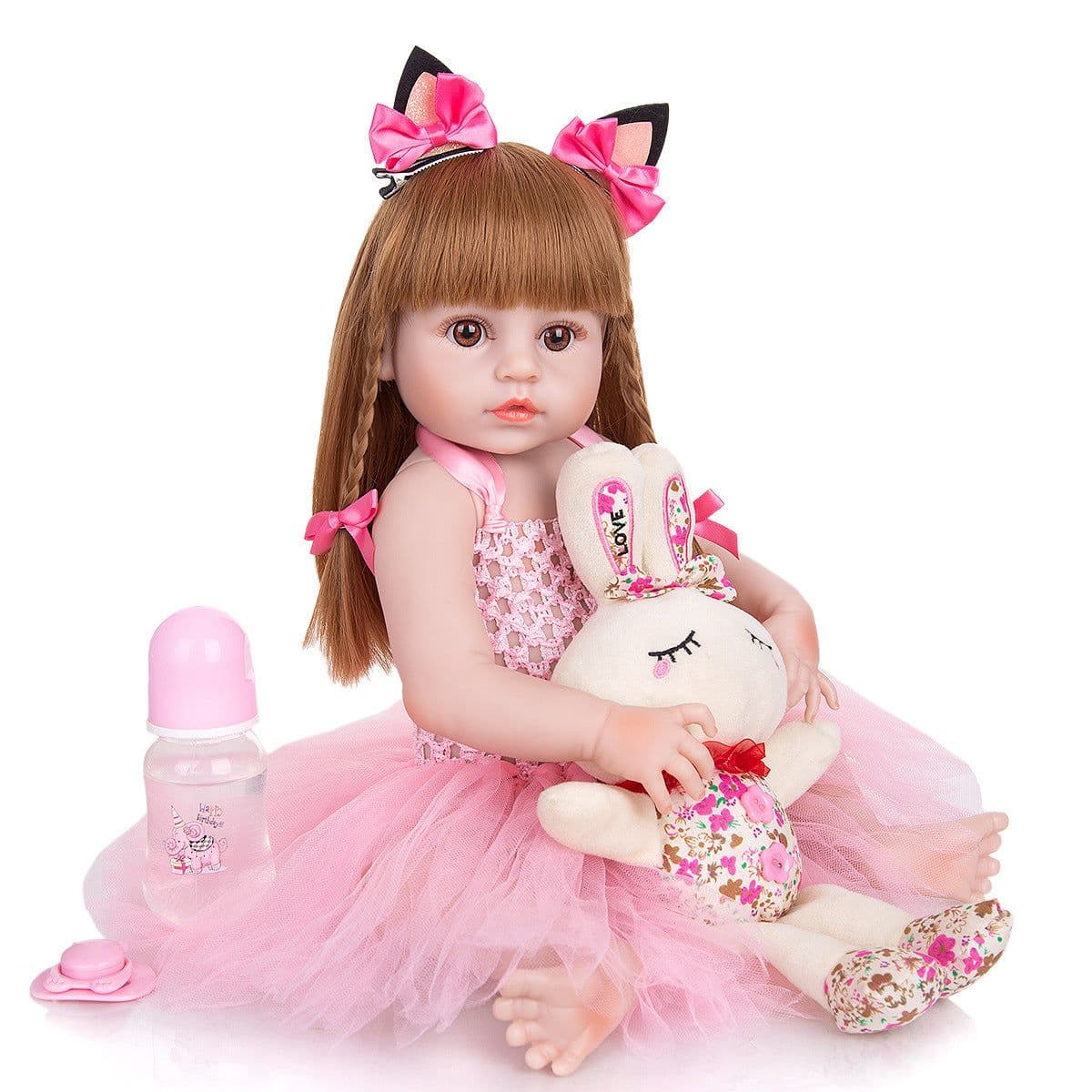 image-KEIUMI 48cm Full Silicone Girl Reborn Baby Simulation Baby Reborn Baby