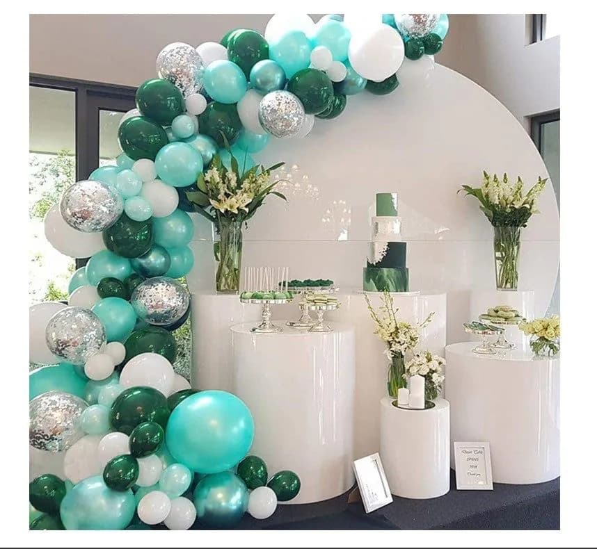 image-12Tiffany Metallic Latex Balloon Arch Garland