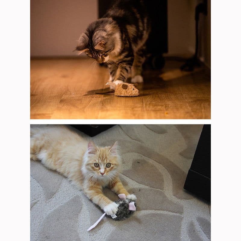 image-GiGwi Expensive For The Pulley Mouse Cat Supplies Plush Vocal Cat Toy Net Red Pet Toy Kitten Self-Hey