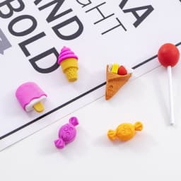 image-Creative Cute Snack Shape Eraser School Supplies Cartoon Eraser Sassafras