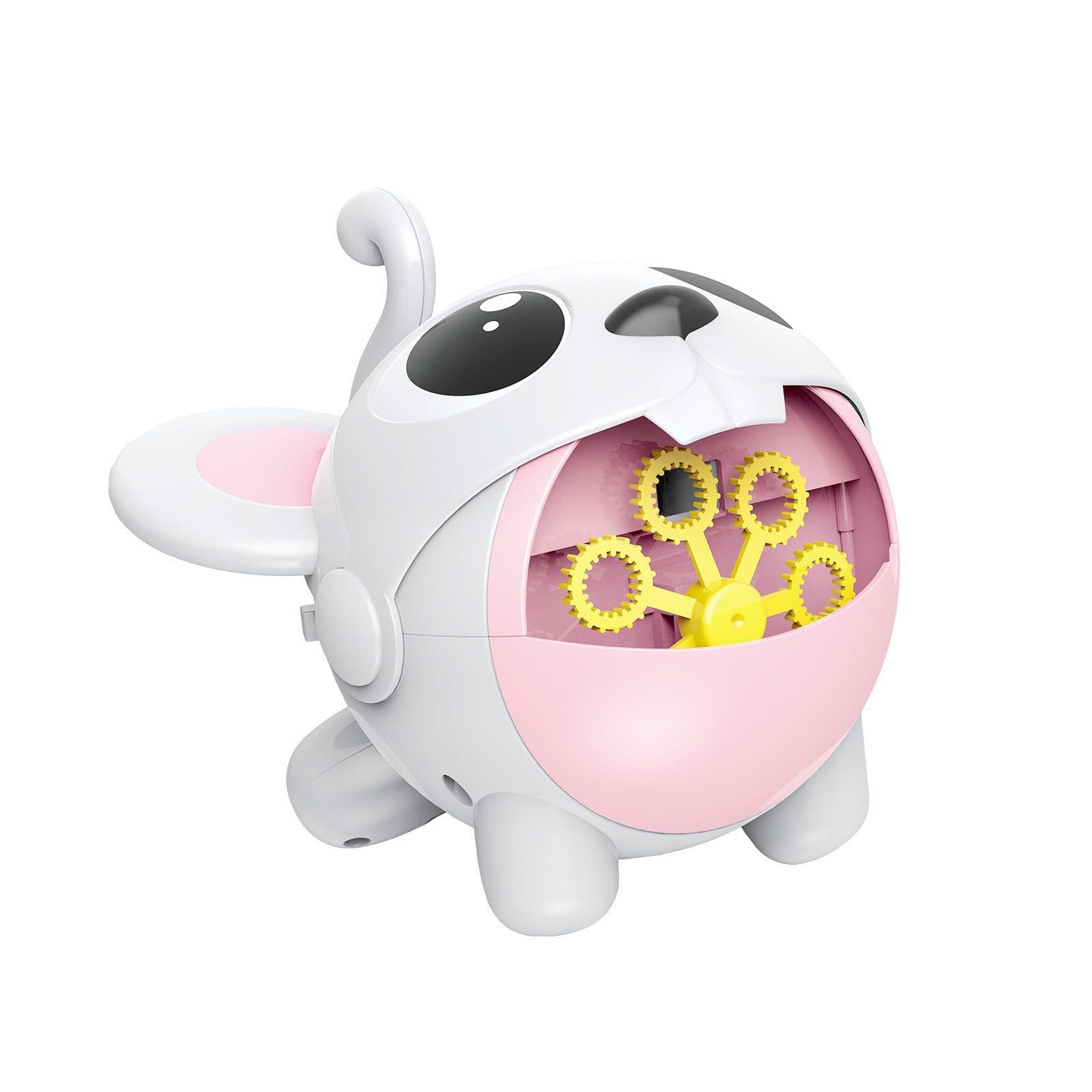 image-Automatic Cute Bubble Machine Soap Bubble Blower Outdoor Kids Electric Bubble Blowing Toy For Kids