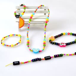 image-Fruit Bracelet Jewelry Chain Bangle For Kids DIY Decorated Toy Set