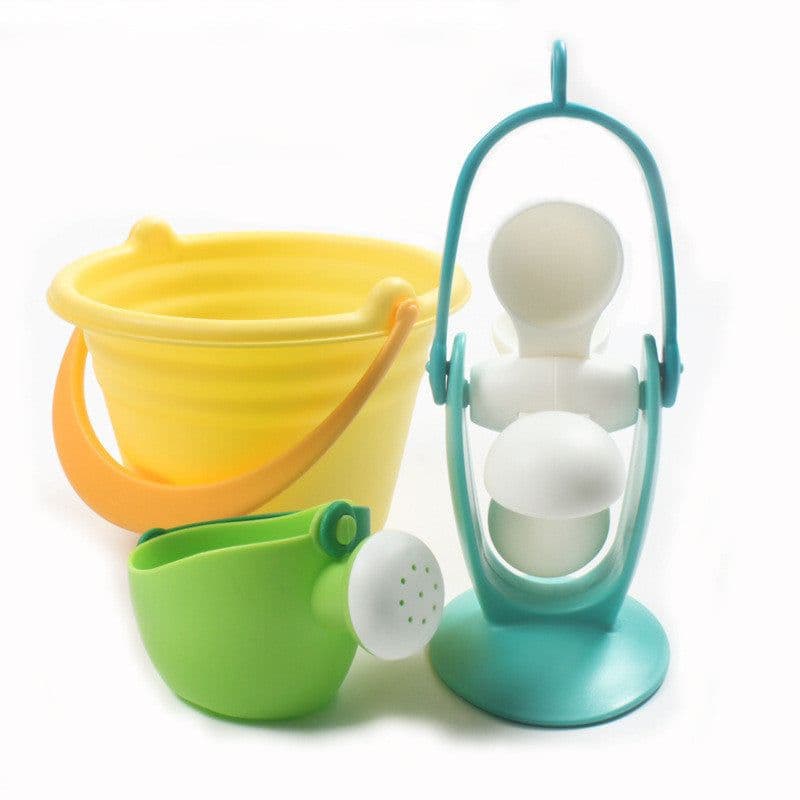 image-New Soft Beach Toys Children's Summer Beach Beach Bucket Playing In Water Large Shovel Sand Dredging Tool Set
