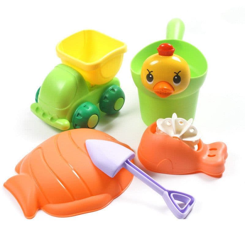 image-New Soft Beach Toys Children's Summer Beach Beach Bucket Playing In Water Large Shovel Sand Dredging Tool Set