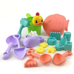 image-New Soft Beach Toys Children's Summer Beach Beach Bucket Playing In Water Large Shovel Sand Dredging Tool Set