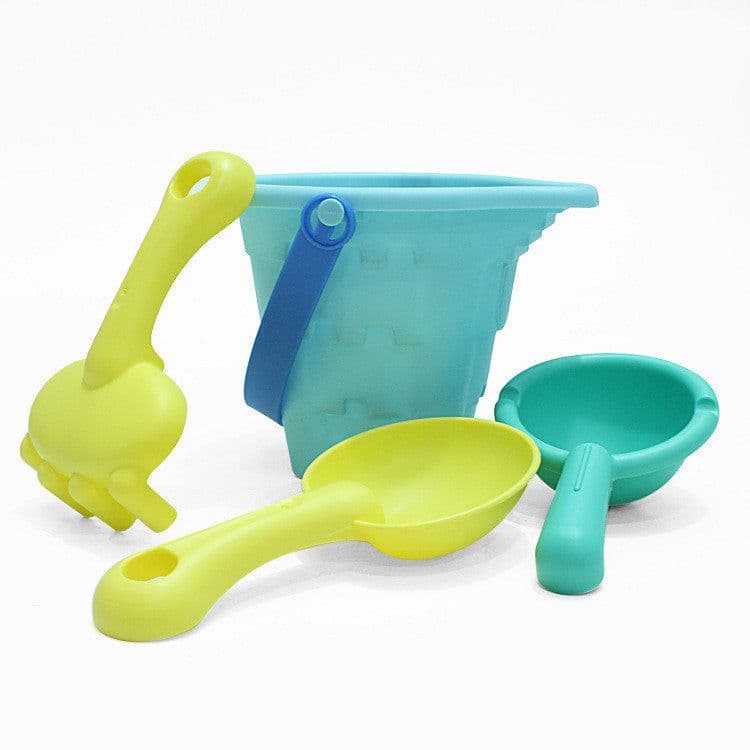 image-New Soft Beach Toys Children's Summer Beach Beach Bucket Playing In Water Large Shovel Sand Dredging Tool Set