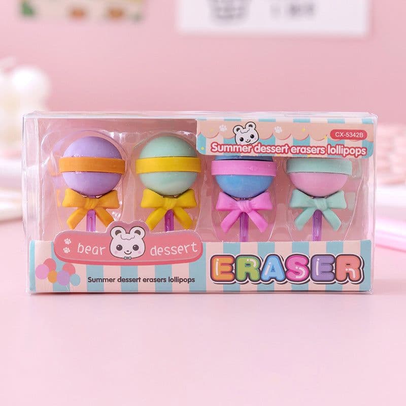 image-Creative Primary School Prize Eraser Dessert Cute Cartoon Childrens Gifts School Supplies Kindergarten Eraser