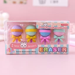 image-Creative Primary School Prize Eraser Dessert Cute Cartoon Childrens Gifts School Supplies Kindergarten Eraser
