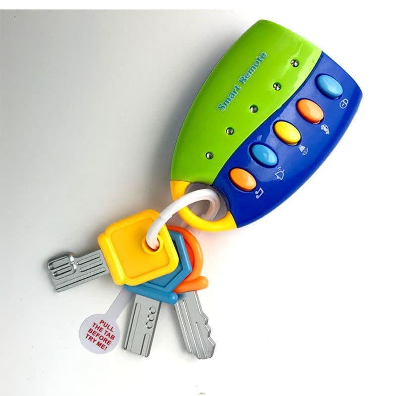 image-Baby Early Education Music Simulation Car Sound Effect Remote Control Educational Toy Children Simulation Car Key Lock Toy