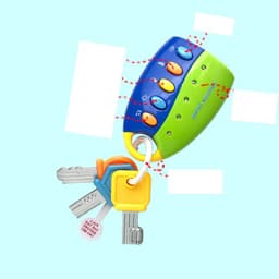 image-Baby Early Education Music Simulation Car Sound Effect Remote Control Educational Toy Children Simulation Car Key Lock Toy