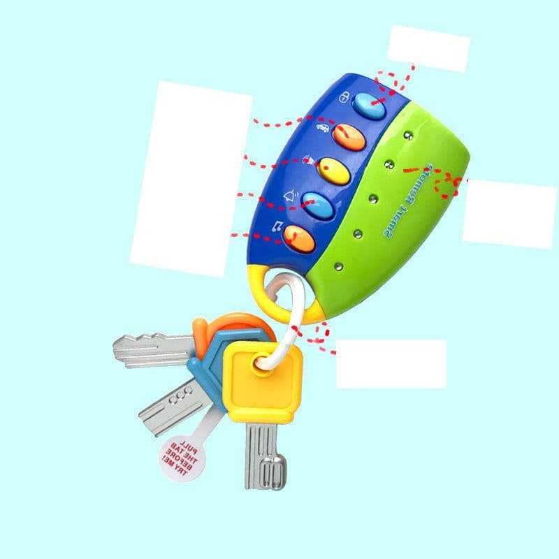 image-Baby Early Education Music Simulation Car Sound Effect Remote Control Educational Toy Children Simulation Car Key Lock Toy