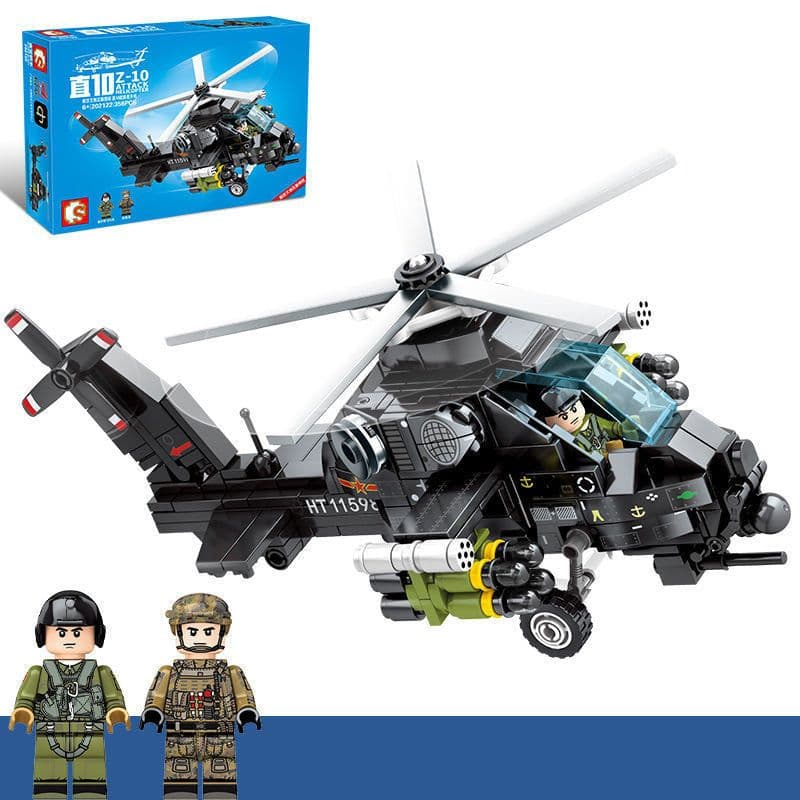 image-Rocket Airplane Particle Assembled Building Blocks Children's Educational Toys