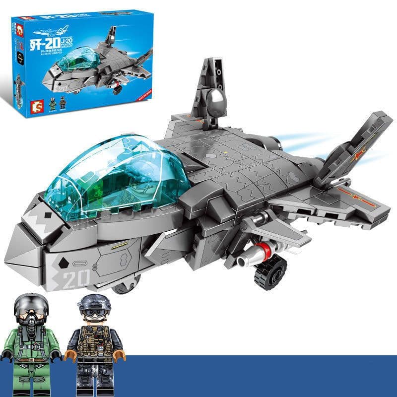 image-Rocket Airplane Particle Assembled Building Blocks Children's Educational Toys