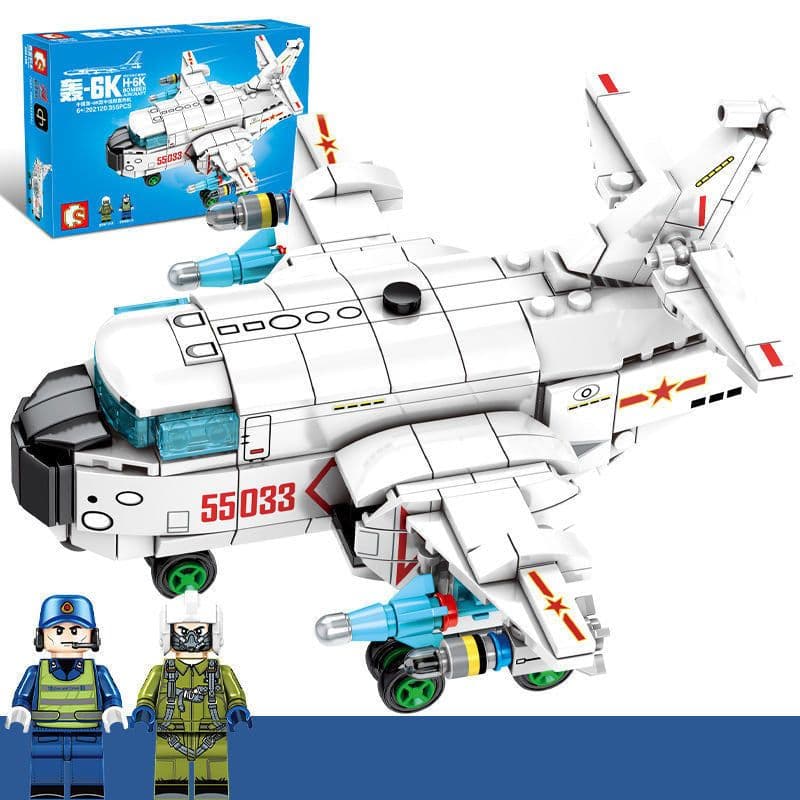 image-Rocket Airplane Particle Assembled Building Blocks Children's Educational Toys