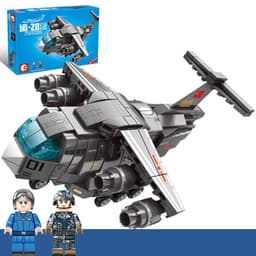 image-Rocket Airplane Particle Assembled Building Blocks Children's Educational Toys