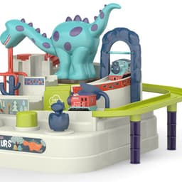 image-Tosiqi Dinosaur Adventure Toy Car Train Pass Track Slide Manual Educational Toys
