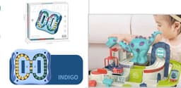 image-Tosiqi Dinosaur Adventure Toy Car Train Pass Track Slide Manual Educational Toys
