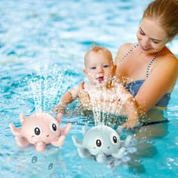 image-Children's Automatic Water Spray Bath Toys Bath Fun Toys With Flashing Water Spray Toy Baby Swimming Shower With Toys New