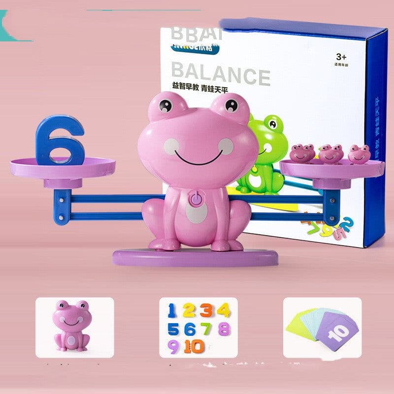 image-Hinger Children's Montessori Early Education Digital Educational Kindergarten 3 Toys Mathematical Thinking Enlightenment Frog Scale