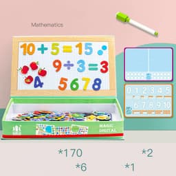 image-Magnetic puzzle children''s educational toys magnetic stickers 2-3 years old 6-year-old girls boys kindergarten early education wooden board