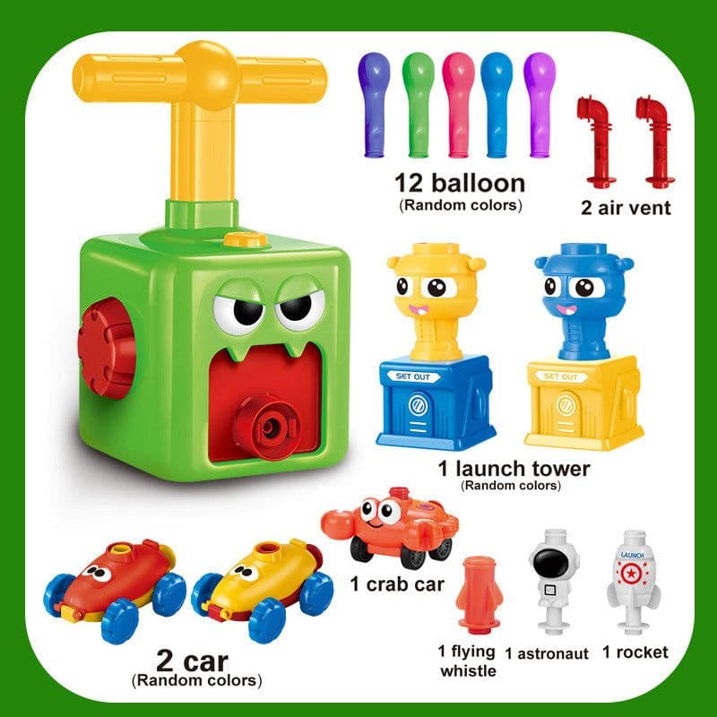 image-Play House Toy Aerodynamic Pressure Pumping Balloon Car