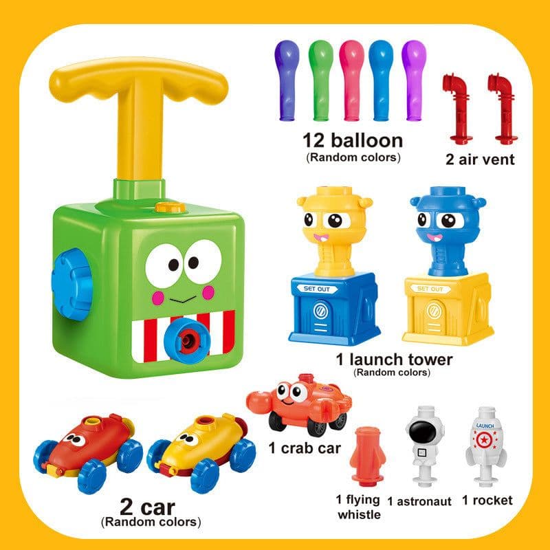 image-Play House Toy Aerodynamic Pressure Pumping Balloon Car