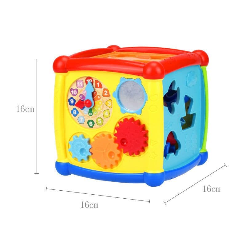 image-Baby Six-sided Box Power Box Early Learning Cognitive Building Block Toys