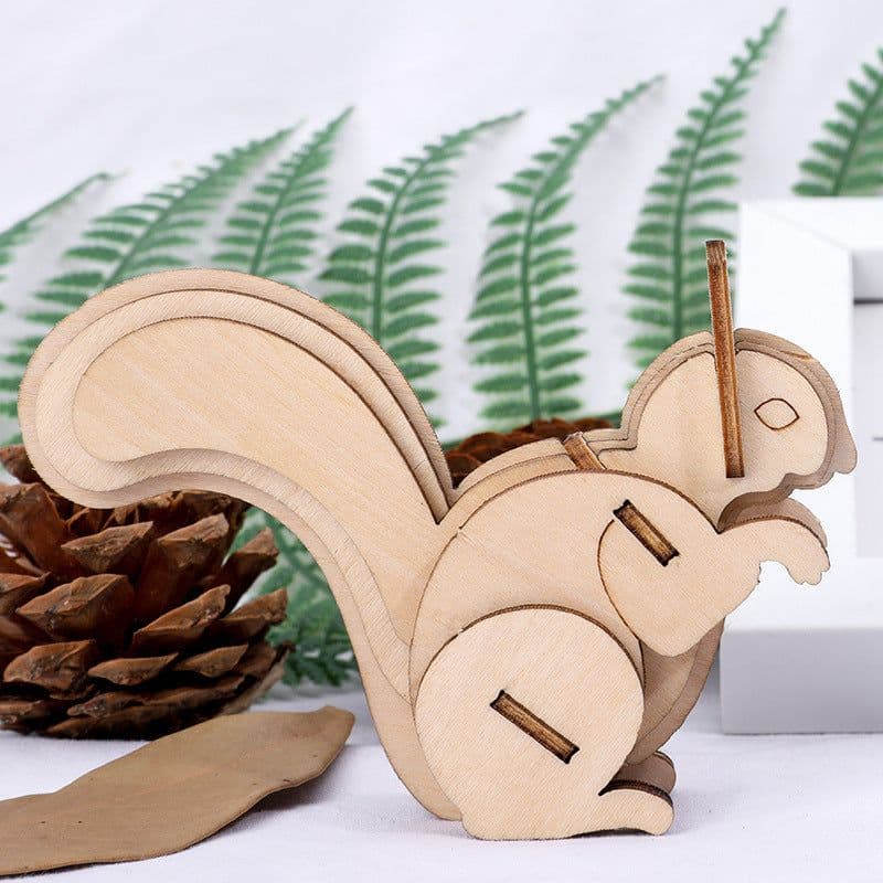 image-Children's DIY Wooden Toys, Wooden Toy Models, Three-dimensional Puzzles, Assembling Insect Models