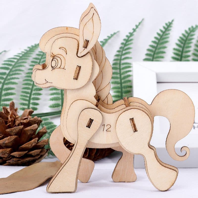 image-Children's DIY Wooden Toys, Wooden Toy Models, Three-dimensional Puzzles, Assembling Insect Models