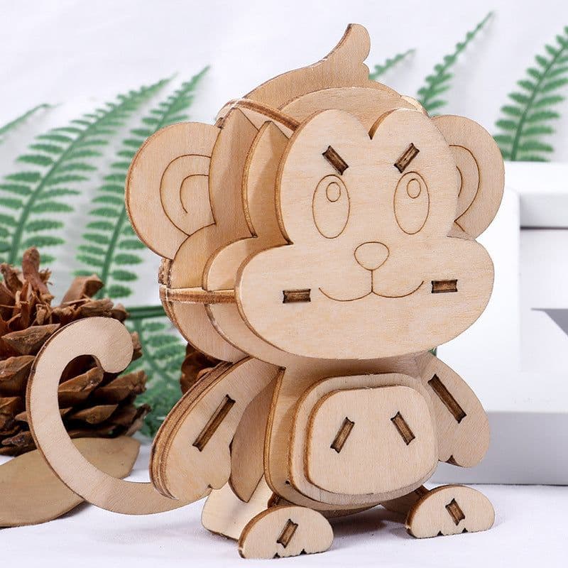 image-Children's DIY Wooden Toys, Wooden Toy Models, Three-dimensional Puzzles, Assembling Insect Models