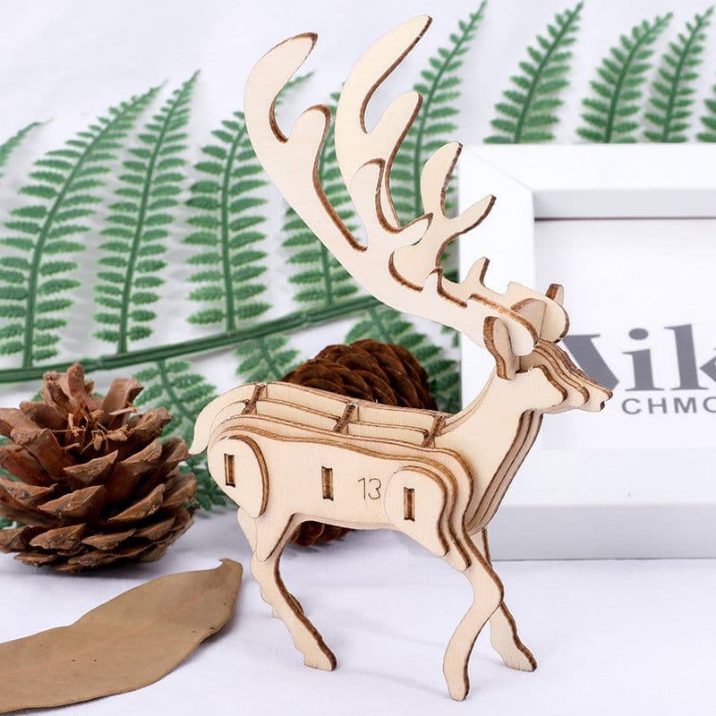 image-Children's DIY Wooden Toys, Wooden Toy Models, Three-dimensional Puzzles, Assembling Insect Models