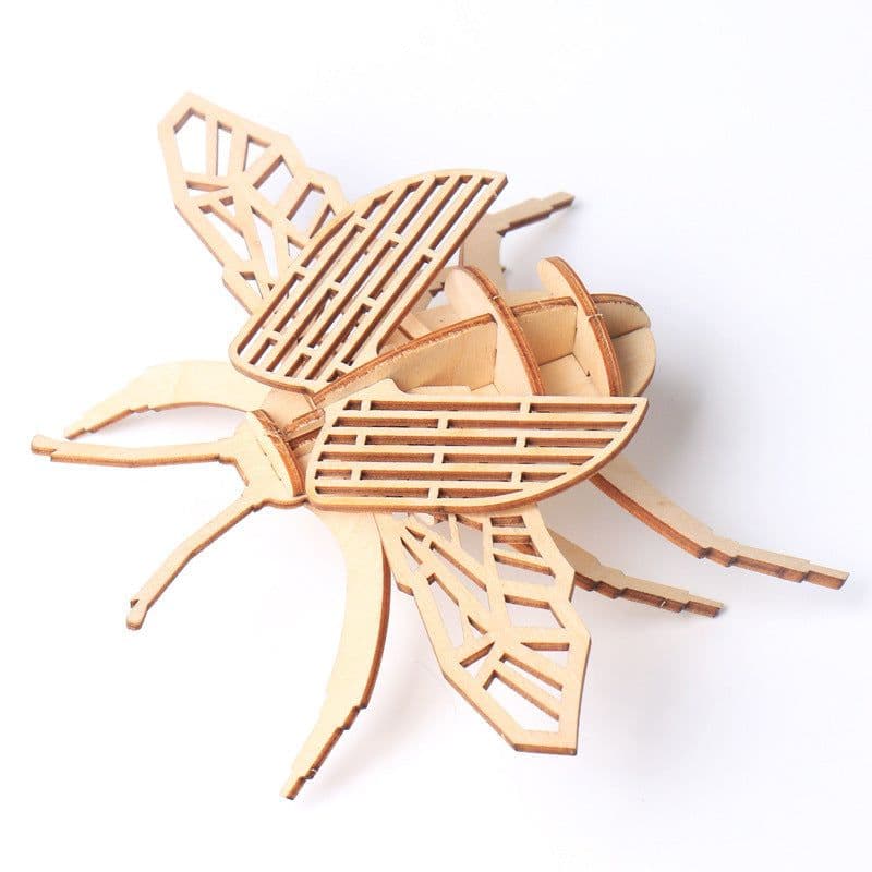 image-Children's DIY Wooden Toys, Wooden Toy Models, Three-dimensional Puzzles, Assembling Insect Models