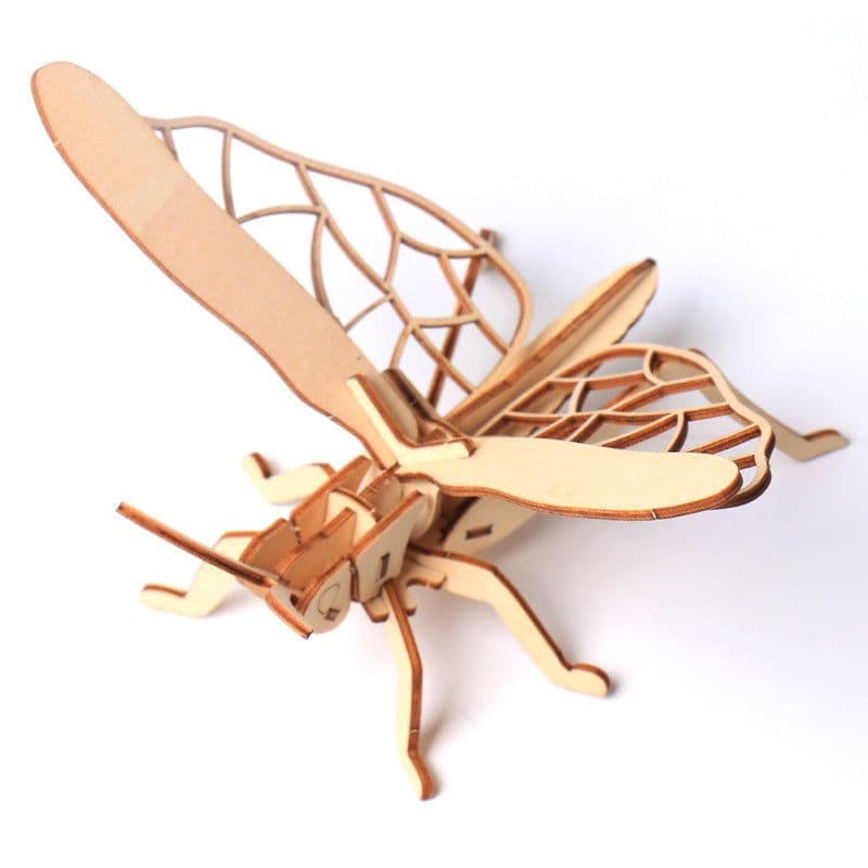 image-Children's DIY Wooden Toys, Wooden Toy Models, Three-dimensional Puzzles, Assembling Insect Models