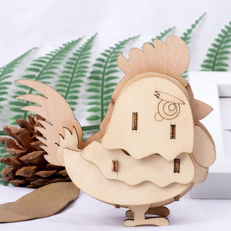 image-Children's DIY Wooden Toys, Wooden Toy Models, Three-dimensional Puzzles, Assembling Insect Models