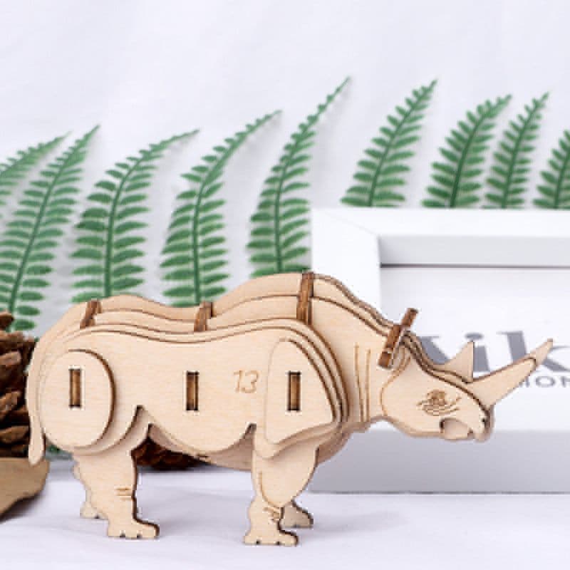 image-Children's DIY Wooden Toys, Wooden Toy Models, Three-dimensional Puzzles, Assembling Insect Models