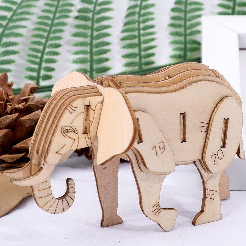 image-Children's DIY Wooden Toys, Wooden Toy Models, Three-dimensional Puzzles, Assembling Insect Models