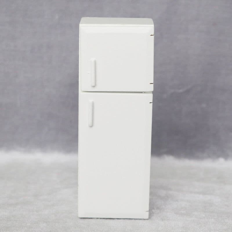 image-Mini Furniture Model Micro Scene Kitchen Wooden Distressed Refrigerator Double Door