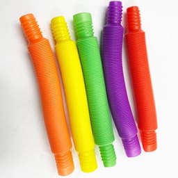 image-Colorful Plastic Tube Coil Children's Creative Magical Toy Circle Funny Toys Early Development Educational Folding Toy