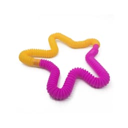 image-Colorful Plastic Tube Coil Children's Creative Magical Toy Circle Funny Toys Early Development Educational Folding Toy