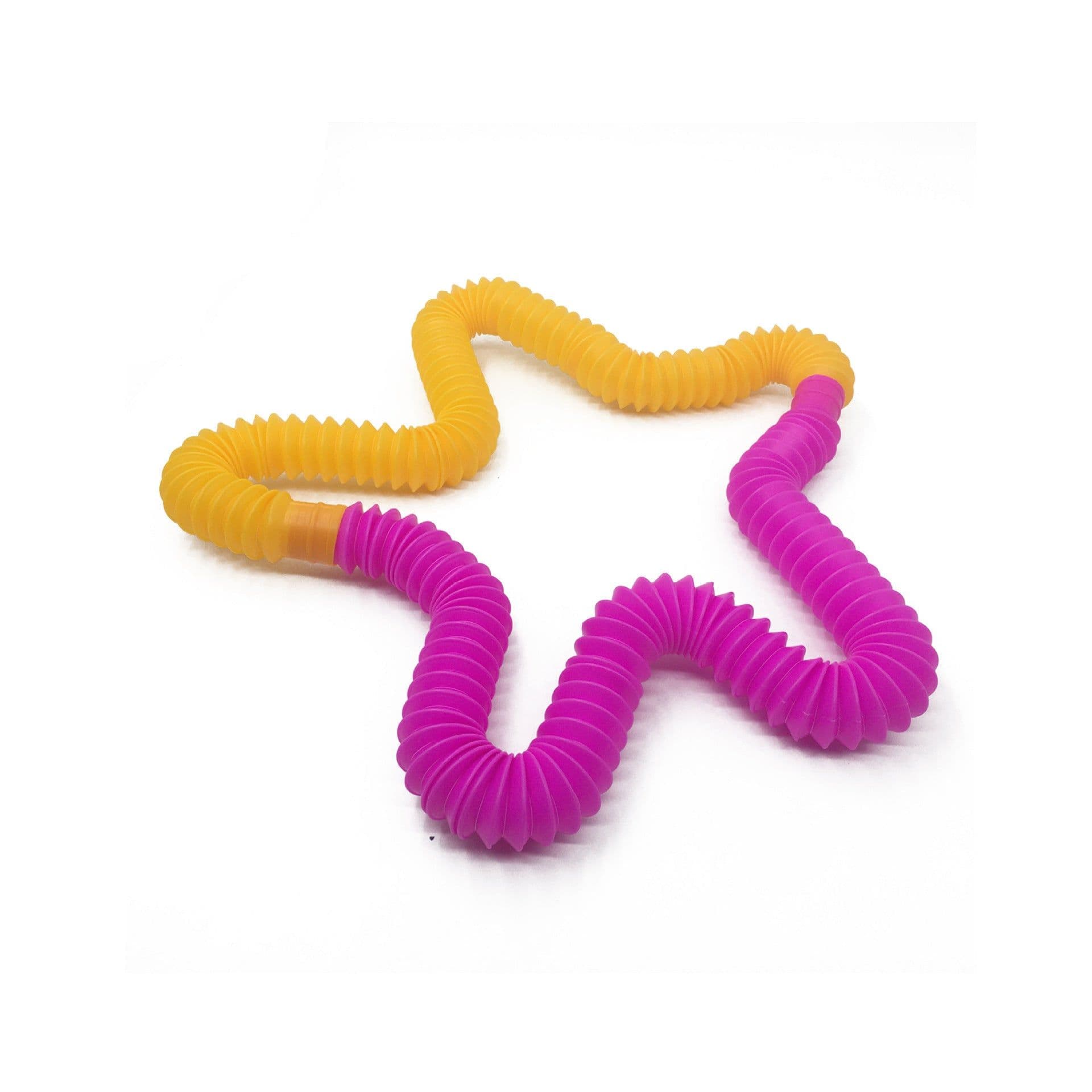 image-Colorful Plastic Tube Coil Children's Creative Magical Toy Circle Funny Toys Early Development Educational Folding Toy