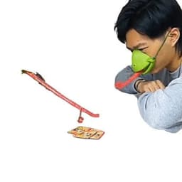 image-Creative Lizard Mask Tongue Licking Parent Child Puzzle Toy Frog Tongue Licking Card Game
