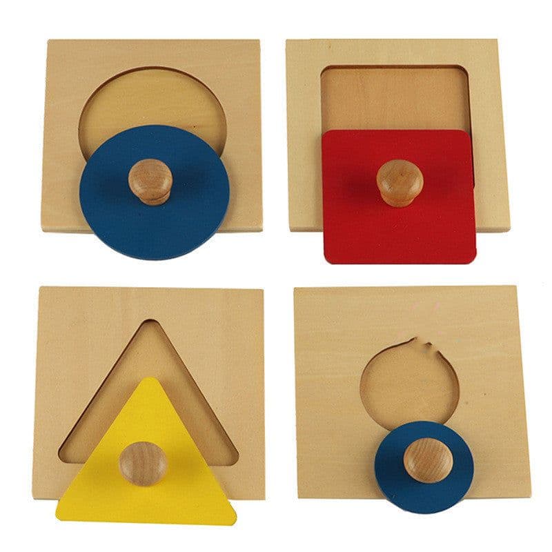 image-Sensory Puzzles To Recognize Four Kinds Of Geometric Jigsaw Puzzle Toys