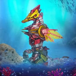 image-Dragon Sense Microworld Sea Horseman DIY Creative Gift Toy Metal Puzzle Toy