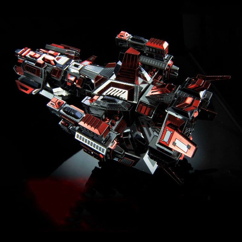 image-Longgan micro spell microworld flame spaceship DIY creative gift toys Metal Puzzle toys